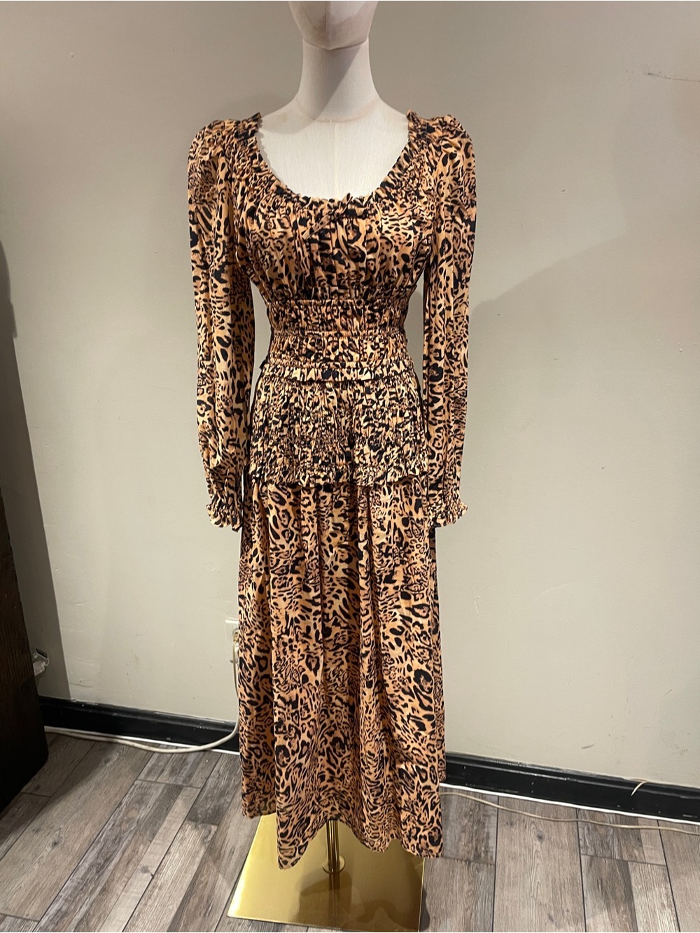NWT Hutch Ruthie Leopard Maxi Dress Sample Small SAMPLE